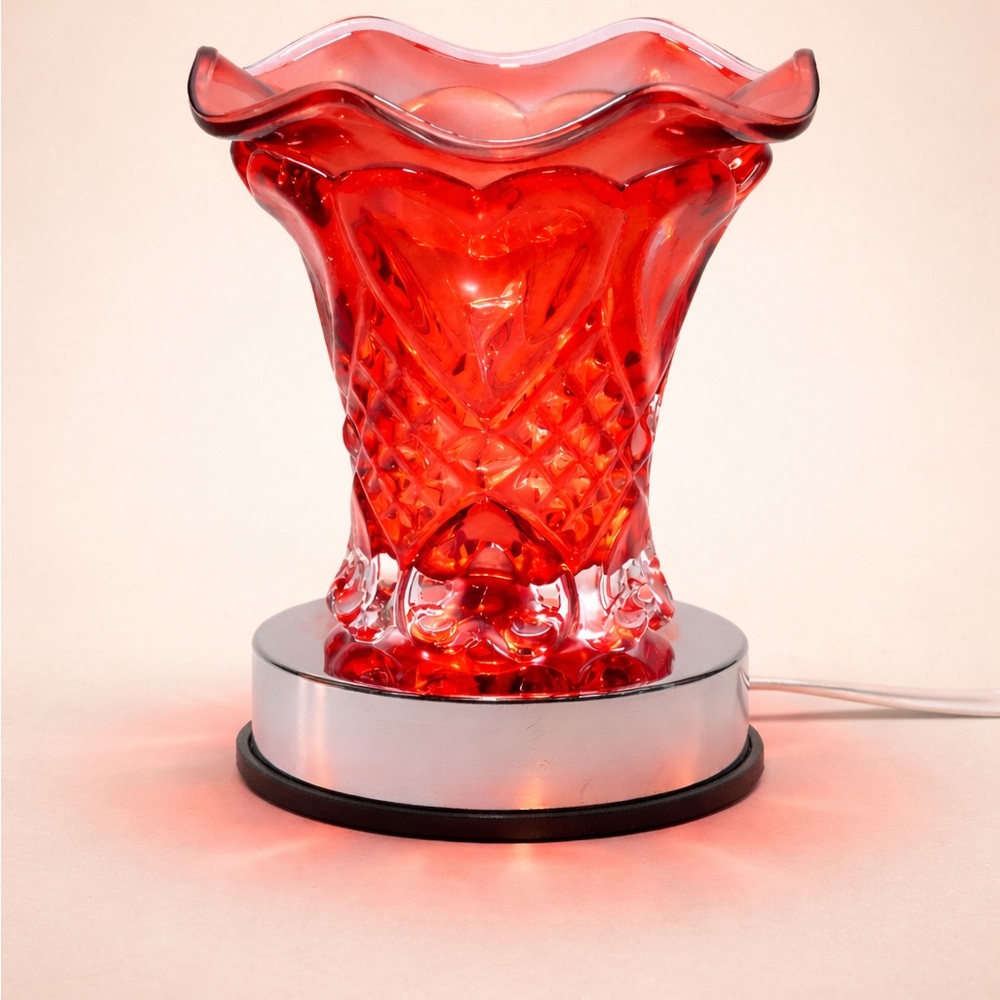 Red Touch Electric Oil / Wax Melt Burner – Glass Warmer Night Light